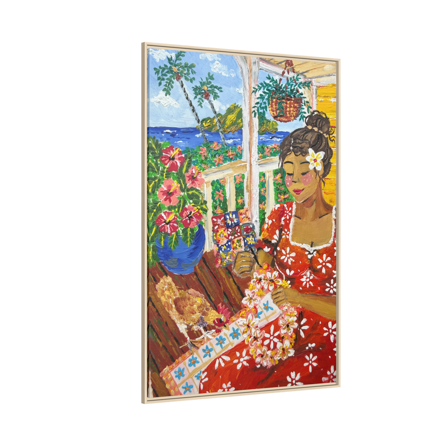 The Lei Maker - Canvas Art