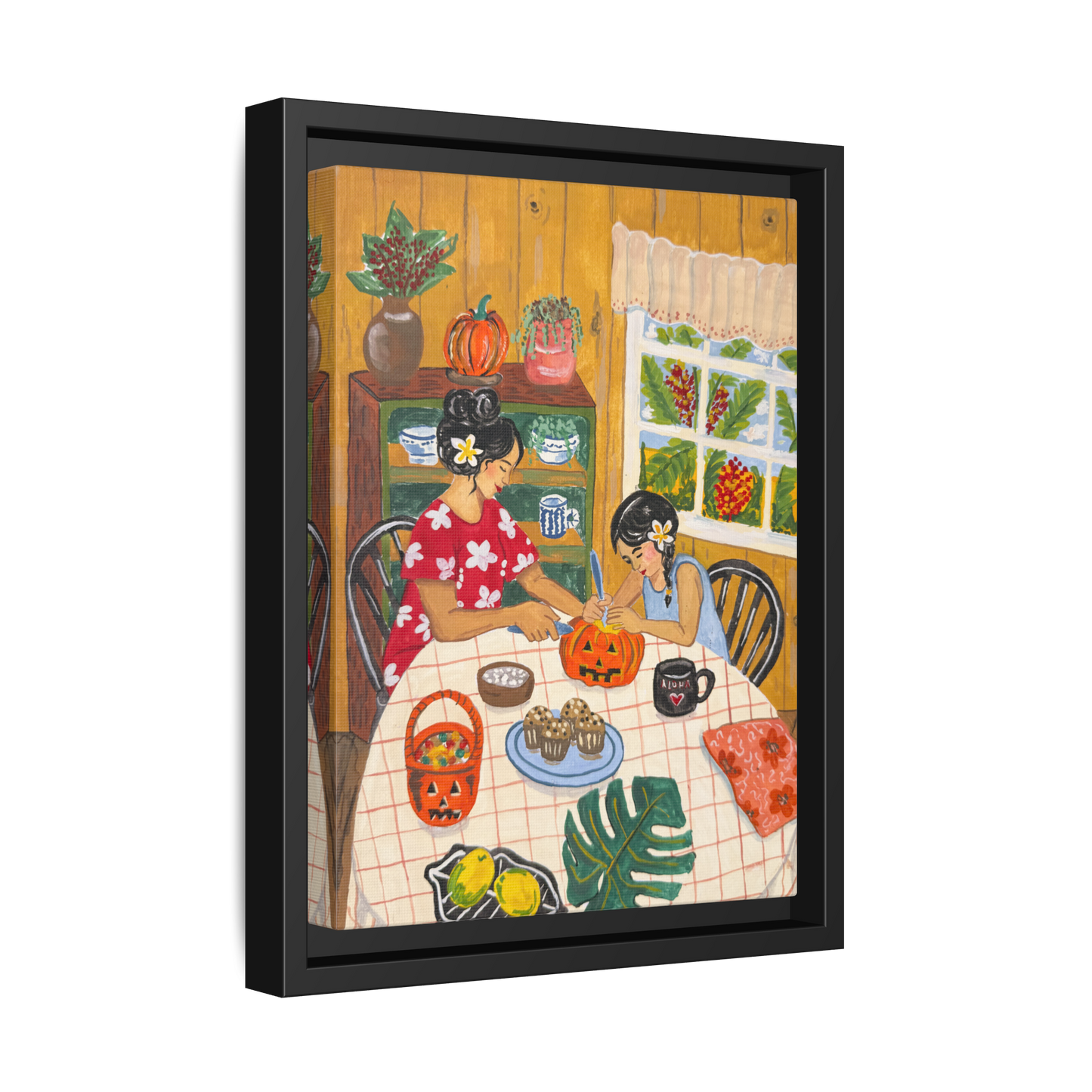 Hilo Halloween - Framed Matte Canvas Art