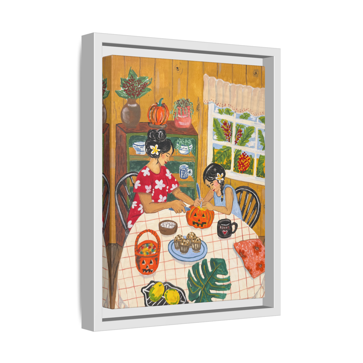 Hilo Halloween - Framed Matte Canvas Art